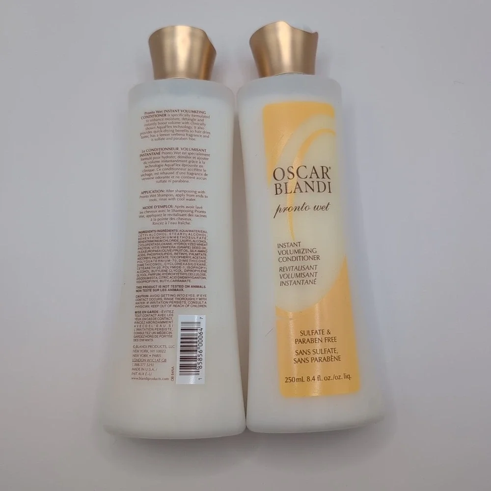 2 PK Oscar Blandi PRONTO WET Instant Volumizing Conditioner, Sulfate & Paraben F